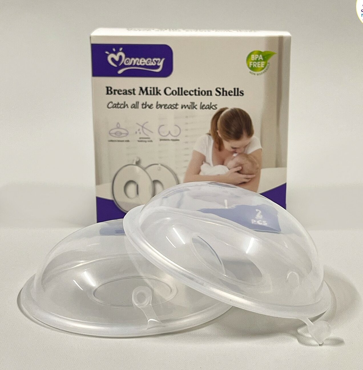 Original Mom easy Silicone Breast Milk Collector Shells- 2Pcs